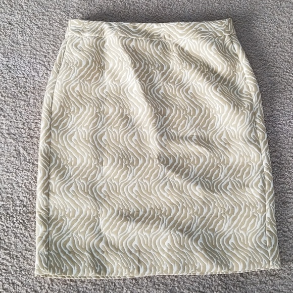 New BR Zebra Print Jacquard Pencil Skirt - Picture 2 of 7